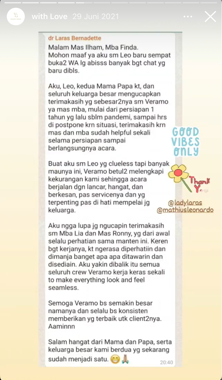 Review from dr. Laras Bernadette
